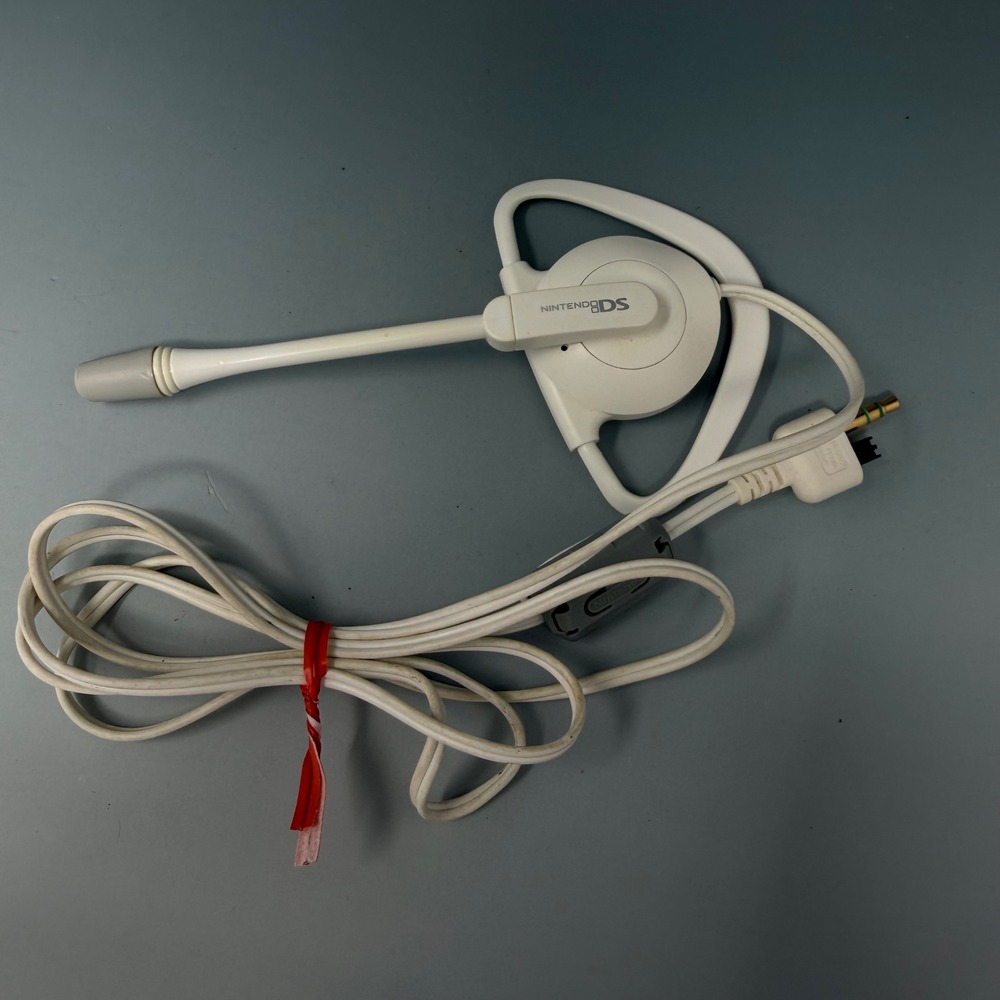 Nintendo DS Headset White Earhook Microphone NTR-019 Genuine OEM‎ Accessory